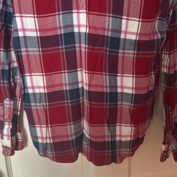 Aeropostale Lightweight Flannel Button Up Long Sleeve Women's Shirt Size Medium - Picture 8 of 8